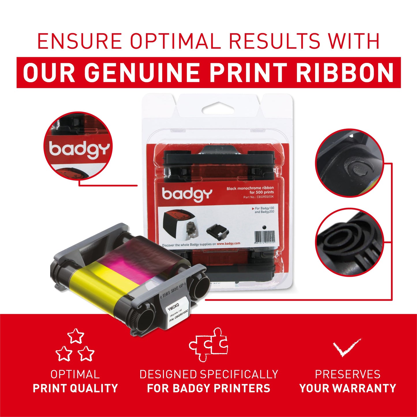 Badgy200 Plastic Card Printer with Badge Studio+ ID design software for full color, custom, tamper proof ID badges in seconds