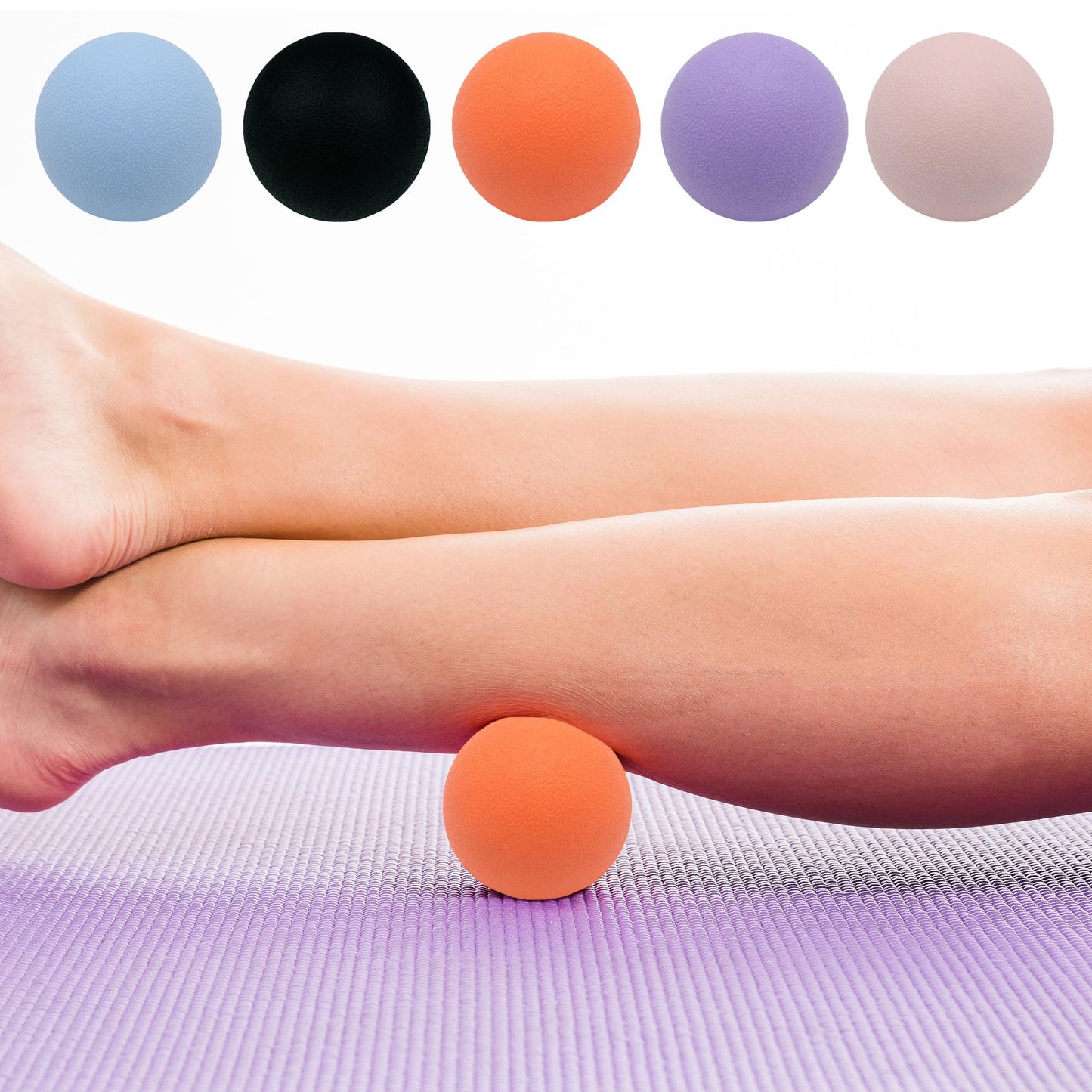 Hard Lacrosse Ball Massage Ball Therapy. Firm Trigger Point Massager Tool for Deep Tissue Yoga Physiotherapy Myofascial Release Muscle Relax Plantar Fasciitis Pain Relief (2 Pack) (Purple)