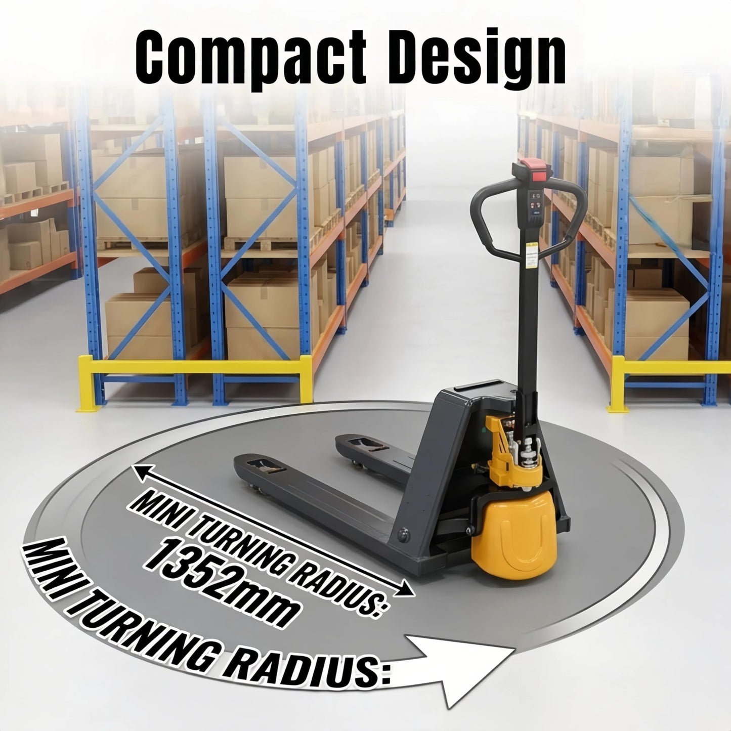 Amarite Electric Pallet Jack, 4400 lbs Capacity Lithium Powered Pallet Truck, 48V/15Ah Fast Charging Battery, 48" x 27" Forks for US Standard Pallet, OSHA Compliant with Electromagnetic Brake (2PCS)