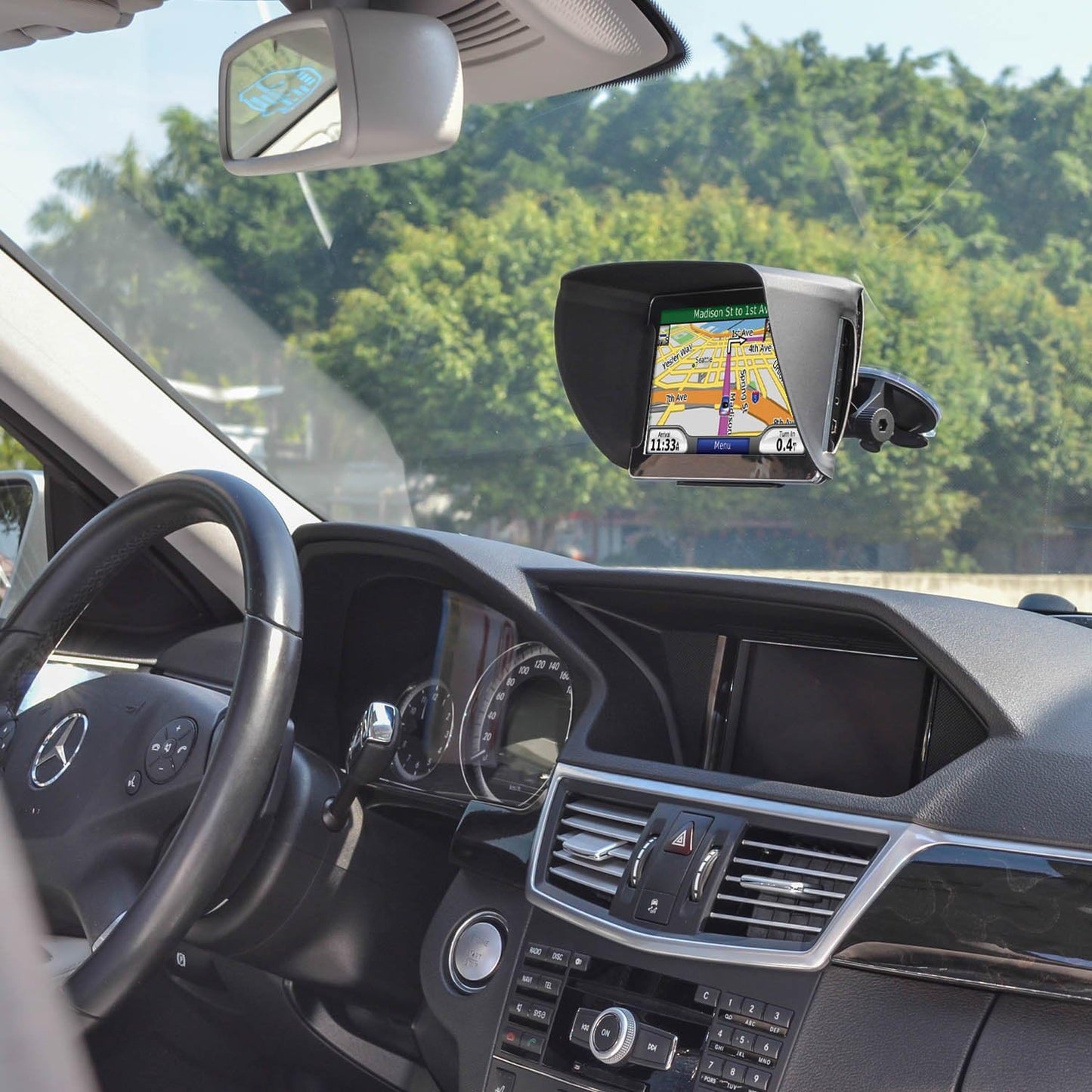 TFY (7 Inch) Sunshade & Glare Visor for Garmin Nuevi GPS Navigator and Other GPS Navigators