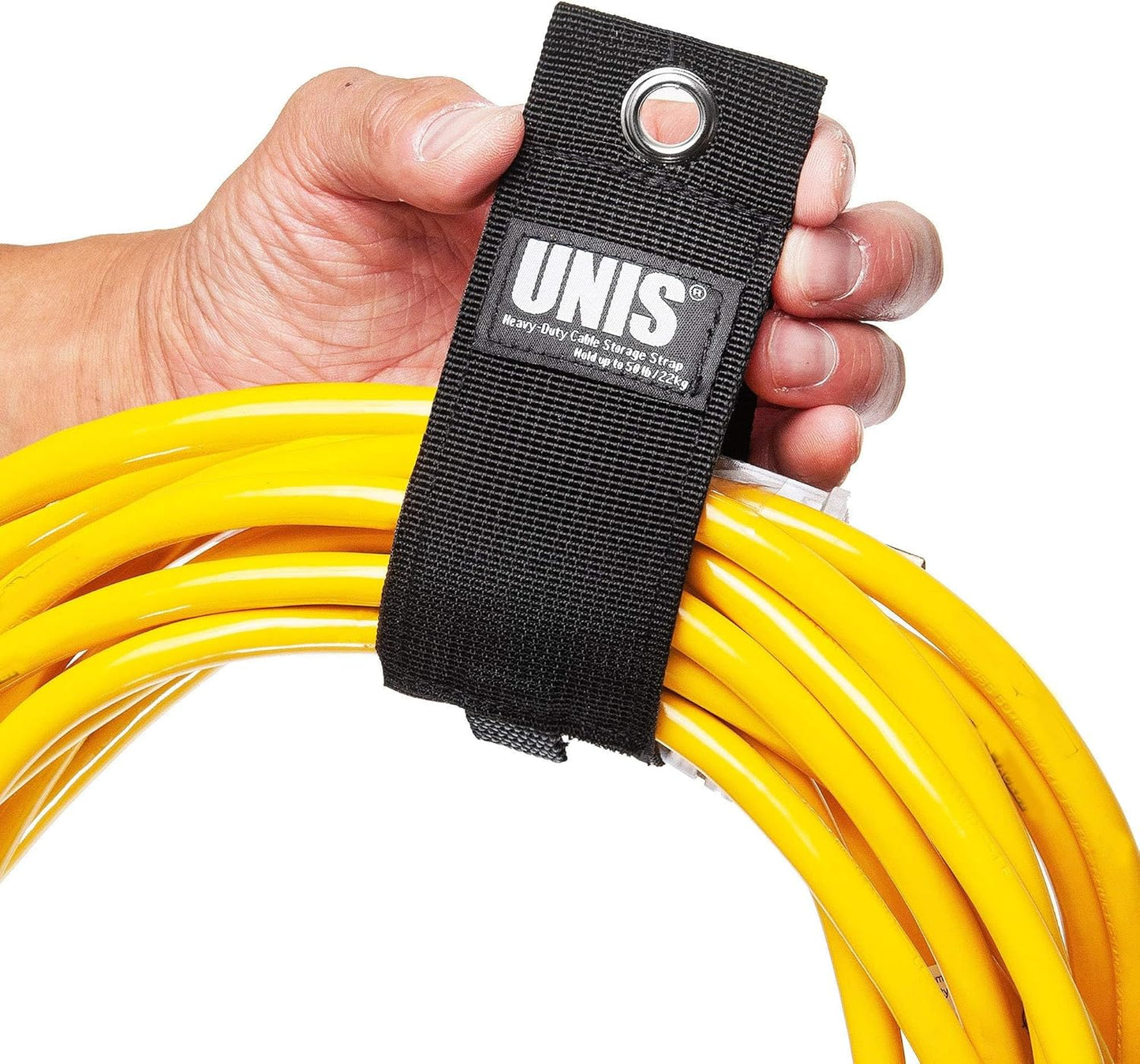 UNIS 8 Pack 13-inch Heavy Duty Large Extension Cord Storage Extendable Cable Ties Strap Loop Hanger Organizer