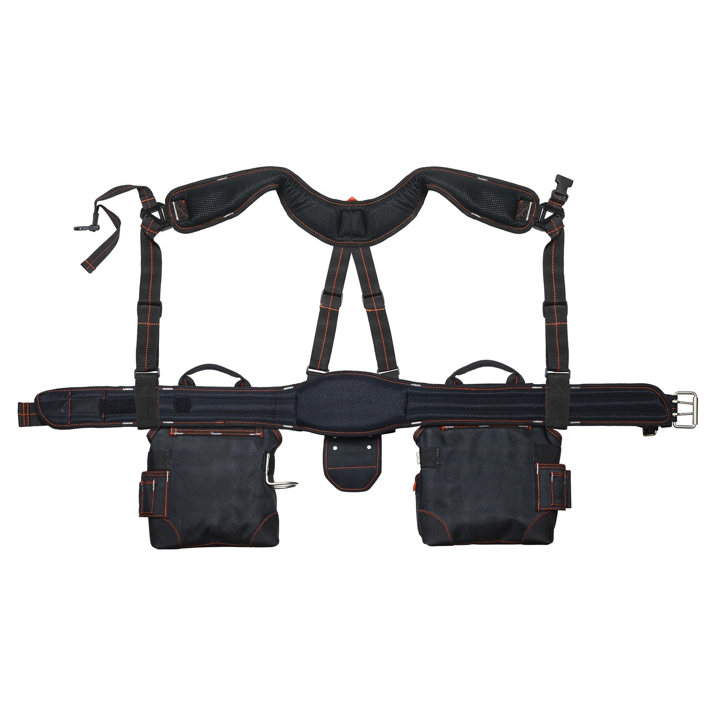Hultafors Work Gear HT5617 Pro Framer's Combo Apron with Yoke Style Suspenders, Heavy Duty Ballistic Polyester Tool Belt, Gusst-Style Front Pockets, 2 Steel Hammer Loops, Steel Tape Clip, 27 Pockets