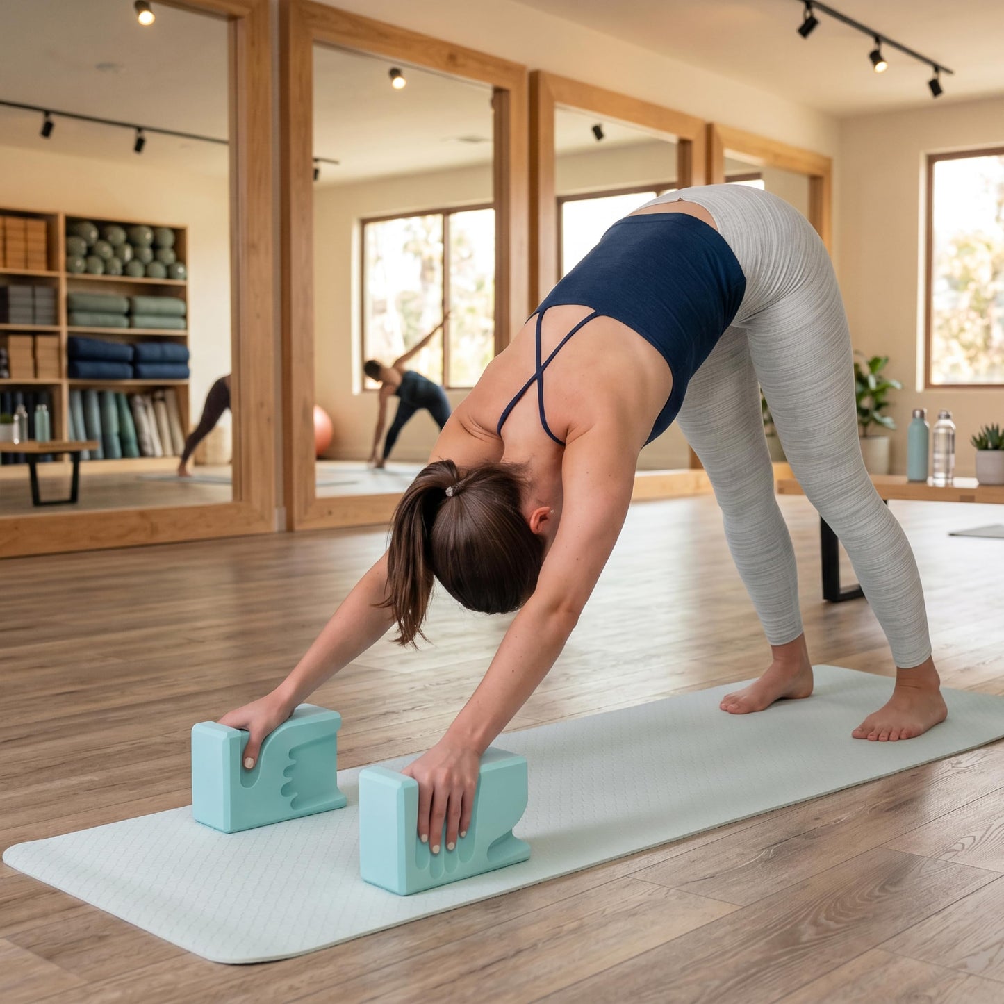 WRISTBuddy® Hand-Shaped Ergonomic Yoga Blocks for Optimal Wrist Support During Yoga, Pilates, Pushups, Planks and Handstands. Patented Non-Slip Blocks for Enhanced Stability and Comfort.