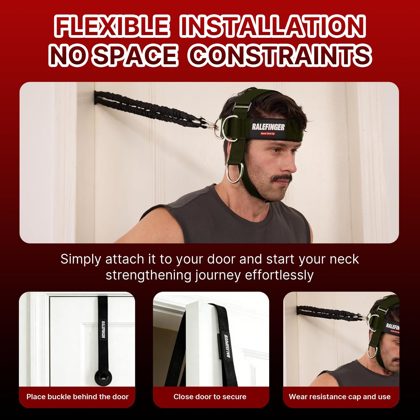 Neck Exerciser and Neck Trainer- Neck Training with 30lb Resistance Bands,Neck Strengthener Workout Equipment