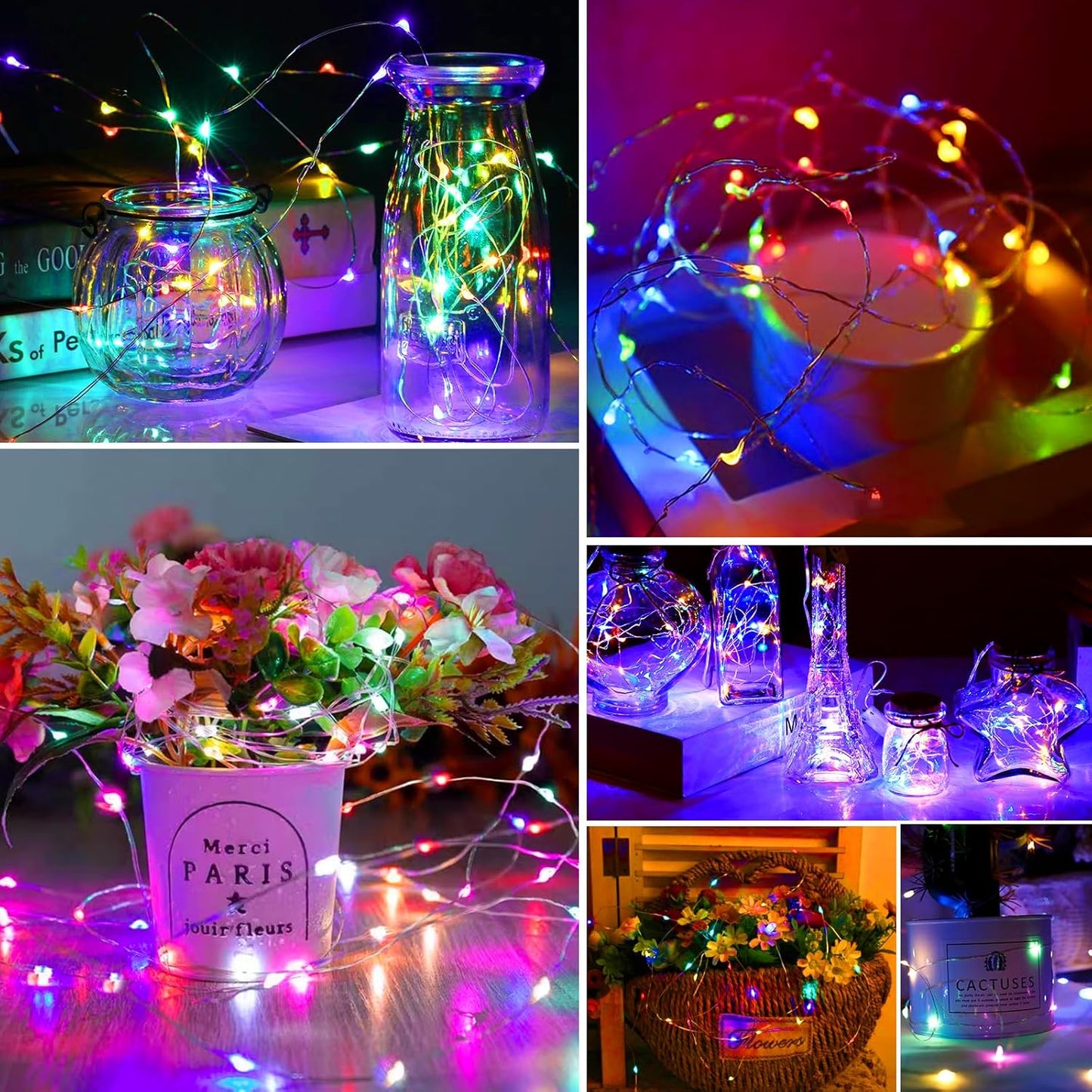 ZGWJ Fairy Lights - 12 Pack Battery Operated Twinkle String Lights | 20 LED, 7FT, Waterproof for Indoor & Outdoor Decor