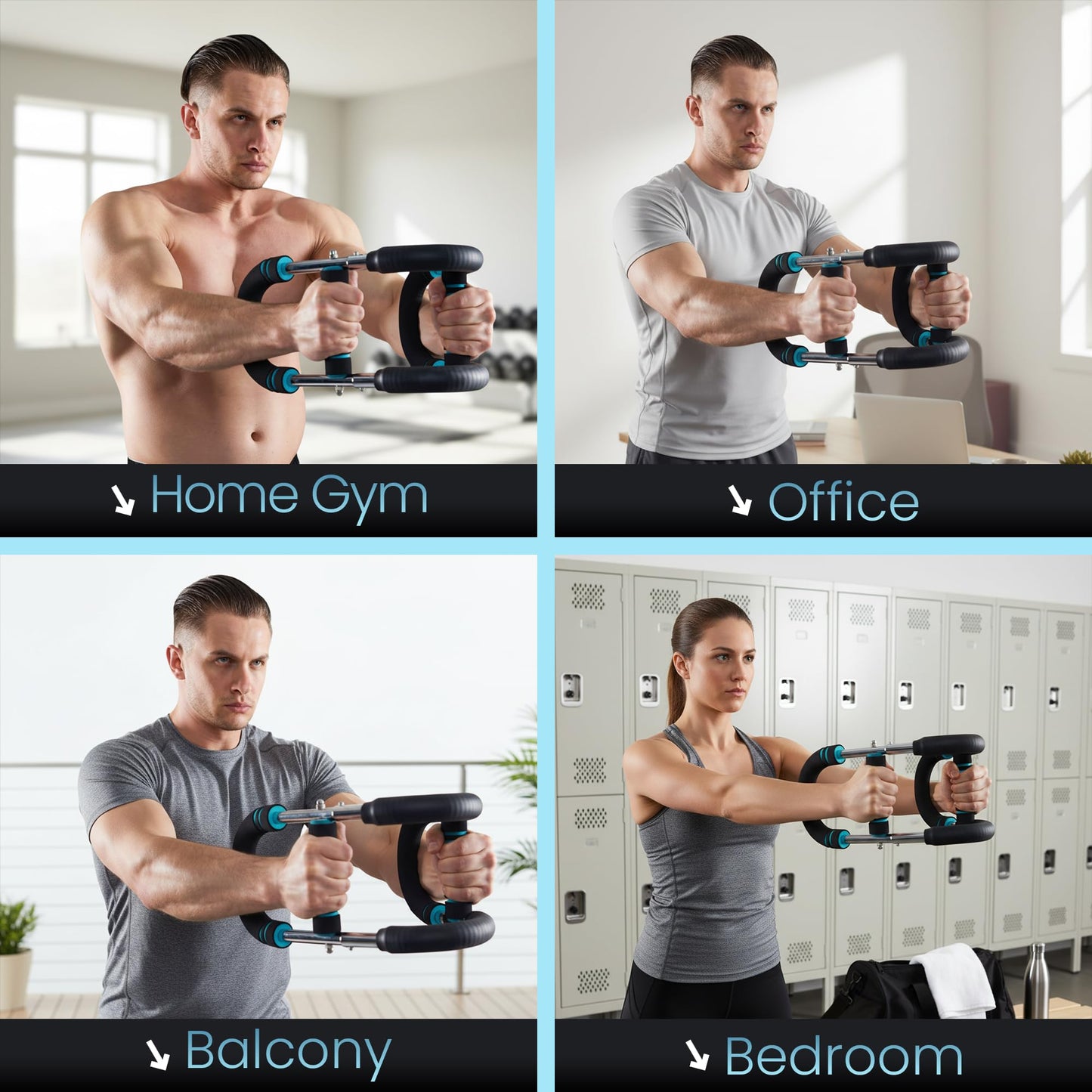 Twister Arm Trainer – Adjustable 60–100 lbs Chest Exerciser – Home Gym Workout Equipment for Men & Women – Upper Body Strength Trainer for Chest, Arms, Shoulders, Back – Steel Spring Fitness Machine