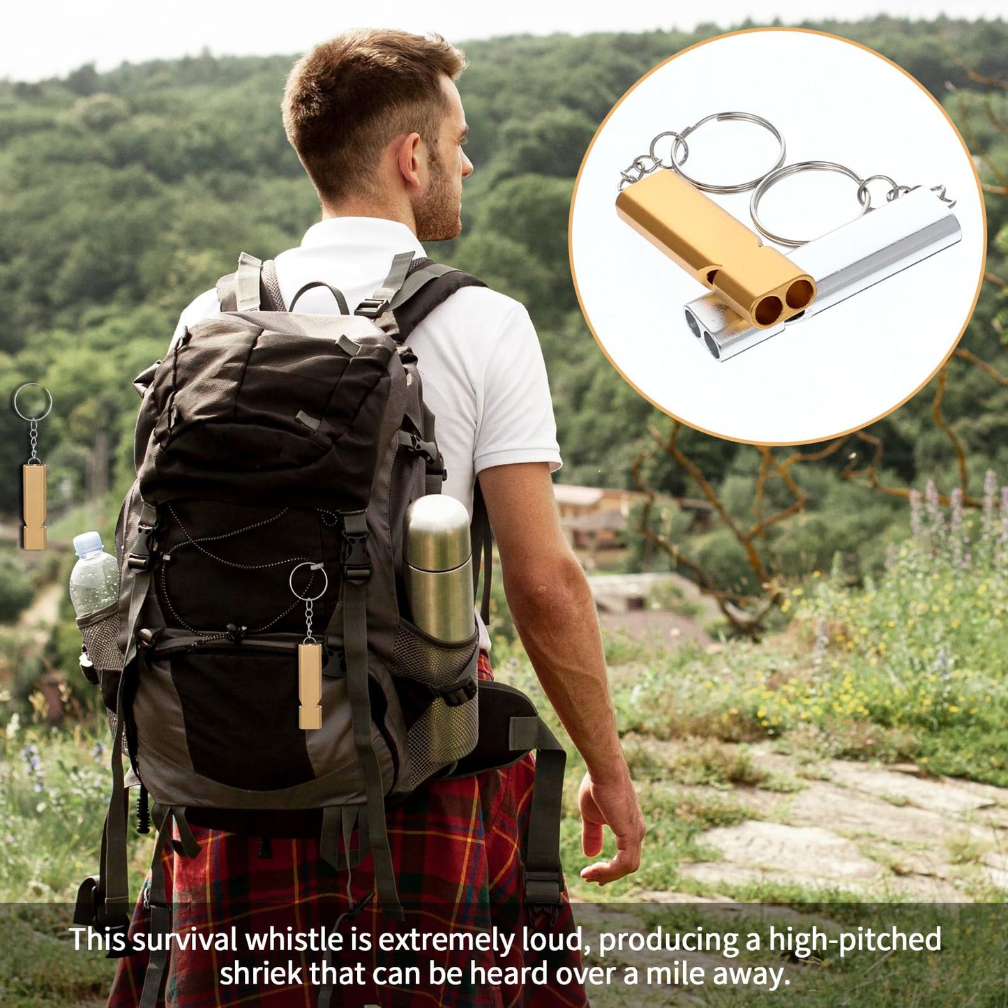 HaiFafafaing 120 dB Loud Emergency Survival Whistle with Lanyard, Safety Tool for Hiking, Camping, Kayak, Boating, Dog Training, Coaches, Teachers, Outdoor Activities