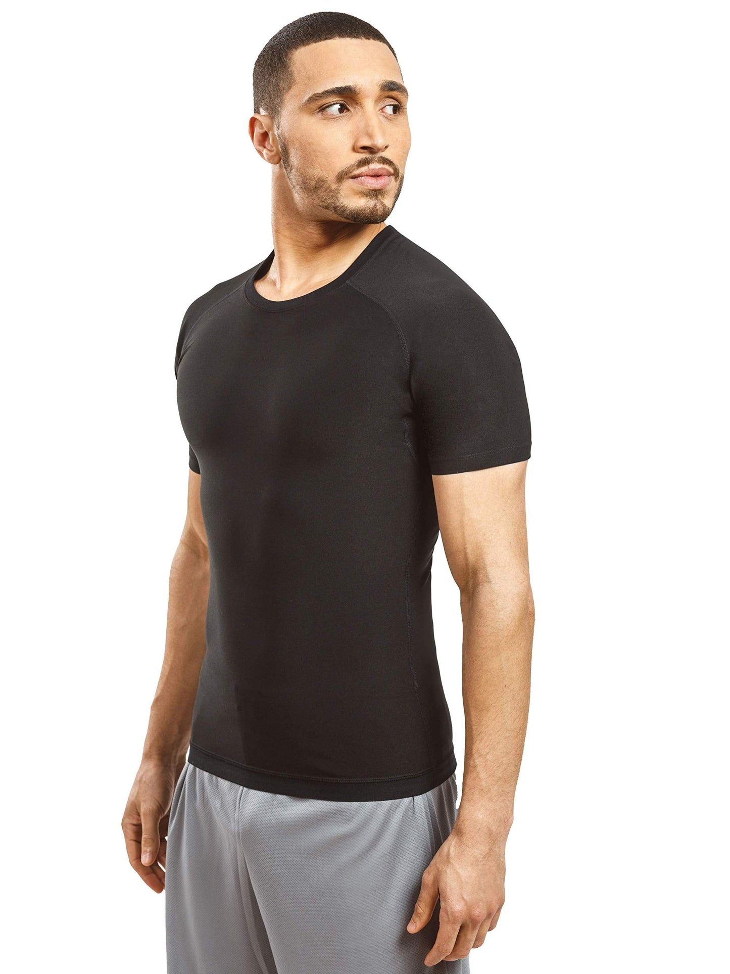 Sweat Shaper Men's Sauna Suit Shirt - Heat Trapping Sweat Compression Vest, Shapewear Top for Men, Sweat More & Look Great, Gym Workout Exercise Versatile Heat Shaper Jacket (Black, Small)