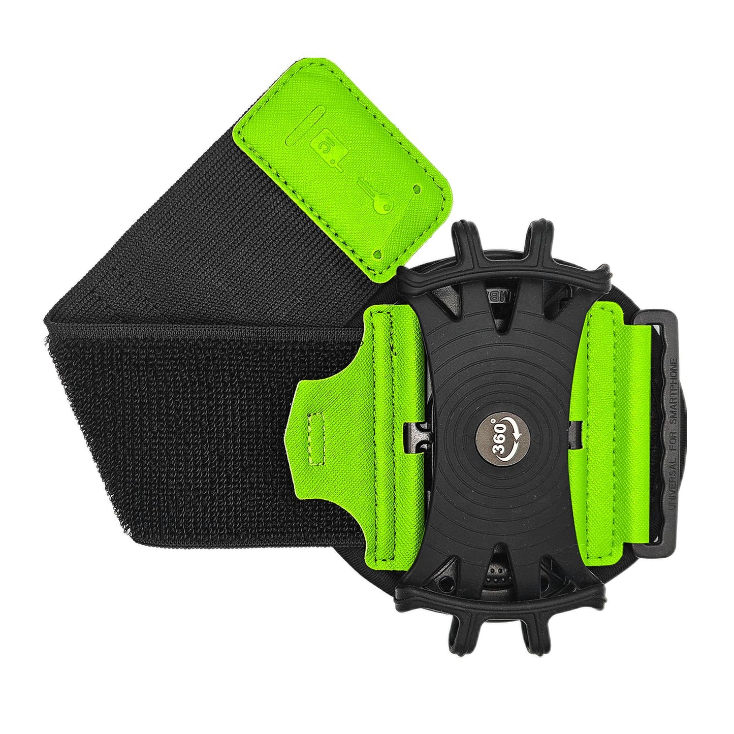 Wristband Phone Holder for Running,【360° Rotatable & Upgrade Anti-Drop】 Suitable for Mobile Phones(Fits All 4-6.5 Inch), scanners, Portable Computers, and PDAs(Green)