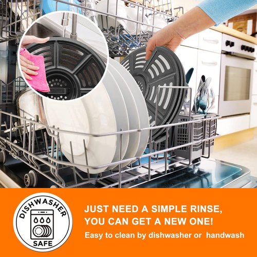 GWY Air Fryer Replacement Tray - Food Grade Crisper Plate for Ninja AF101, AF161, AF150 XL | 8.2'' Round, Dishwasher Safe