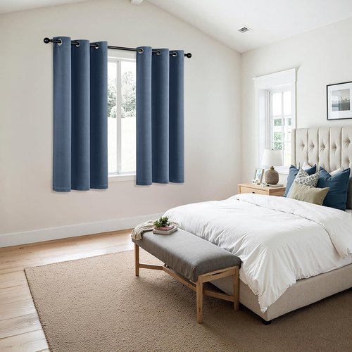 MIULEE Stone Blue Blackout Curtains - Thermal Insulated Room Darkening Drapes | 40 x 54 Inches, 2 Panels