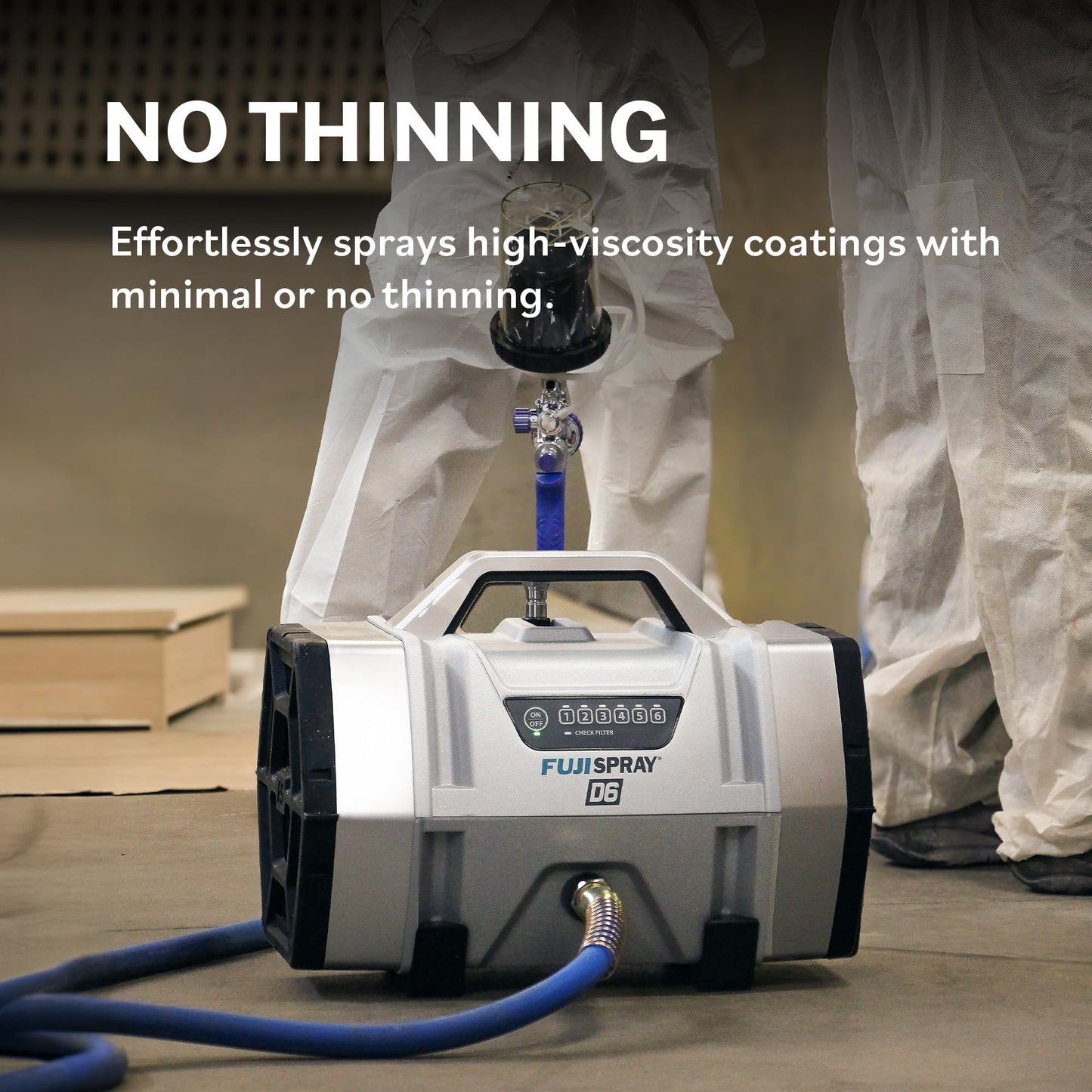 Fuji Spray 4006-T70 - D6 – 6-Stage HVLP Turbine Sprayer w/ T70 HVLP Spray Gun, 11.5 PSI Power to Spray Almost Any Coating Undiluted