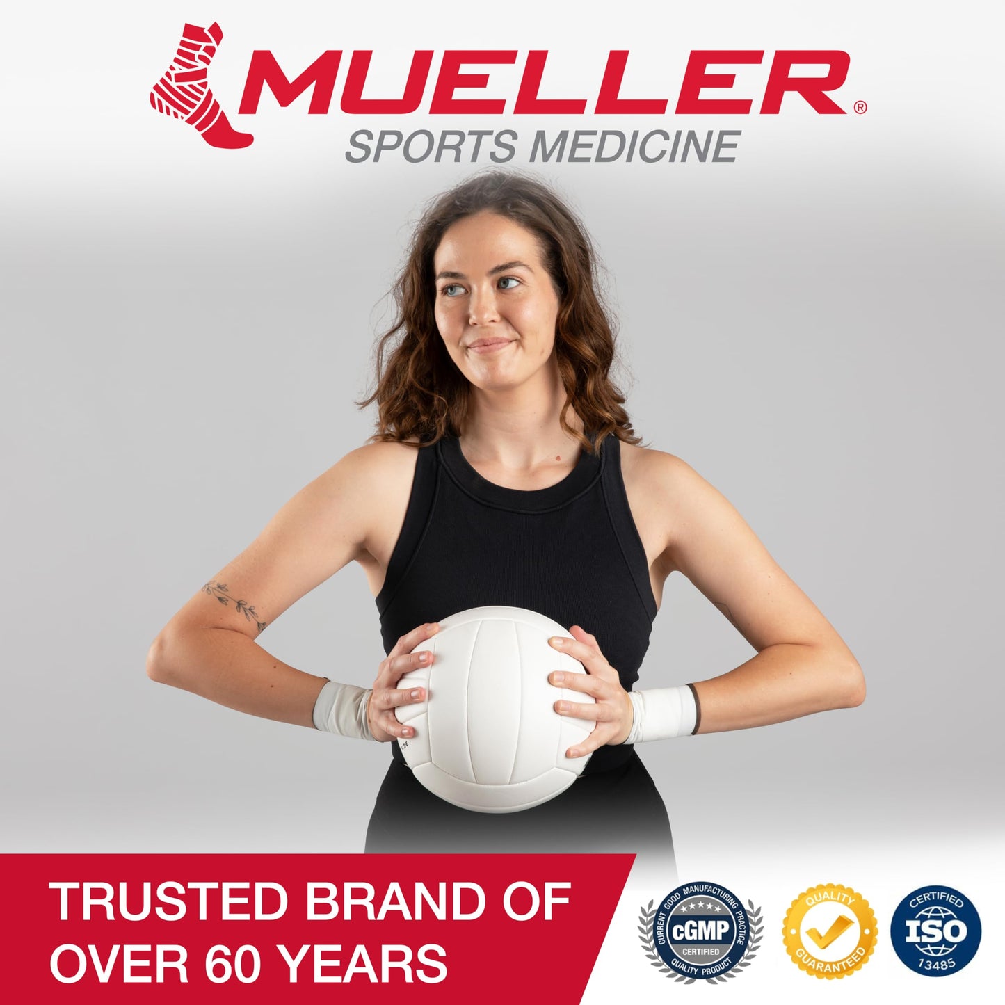 Mueller Sports Medicine Premium Athletic Tape, 10 Pack, White - Quality Hospital-Grade Athletic Tape, Easy to Tear for Fast & Effective Taping, 1.5" x 15 Yards Per Roll