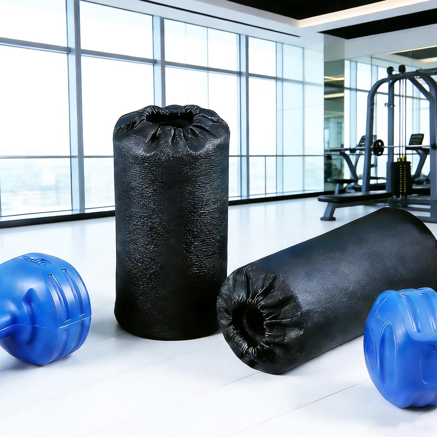 2PCS High-Resilience Leg Extension Pad Replacement for Gym Machines, Stable High-Support Foam Roller, Durable No Peel or Crumble for Leg Curl, Bench, Inversion Table