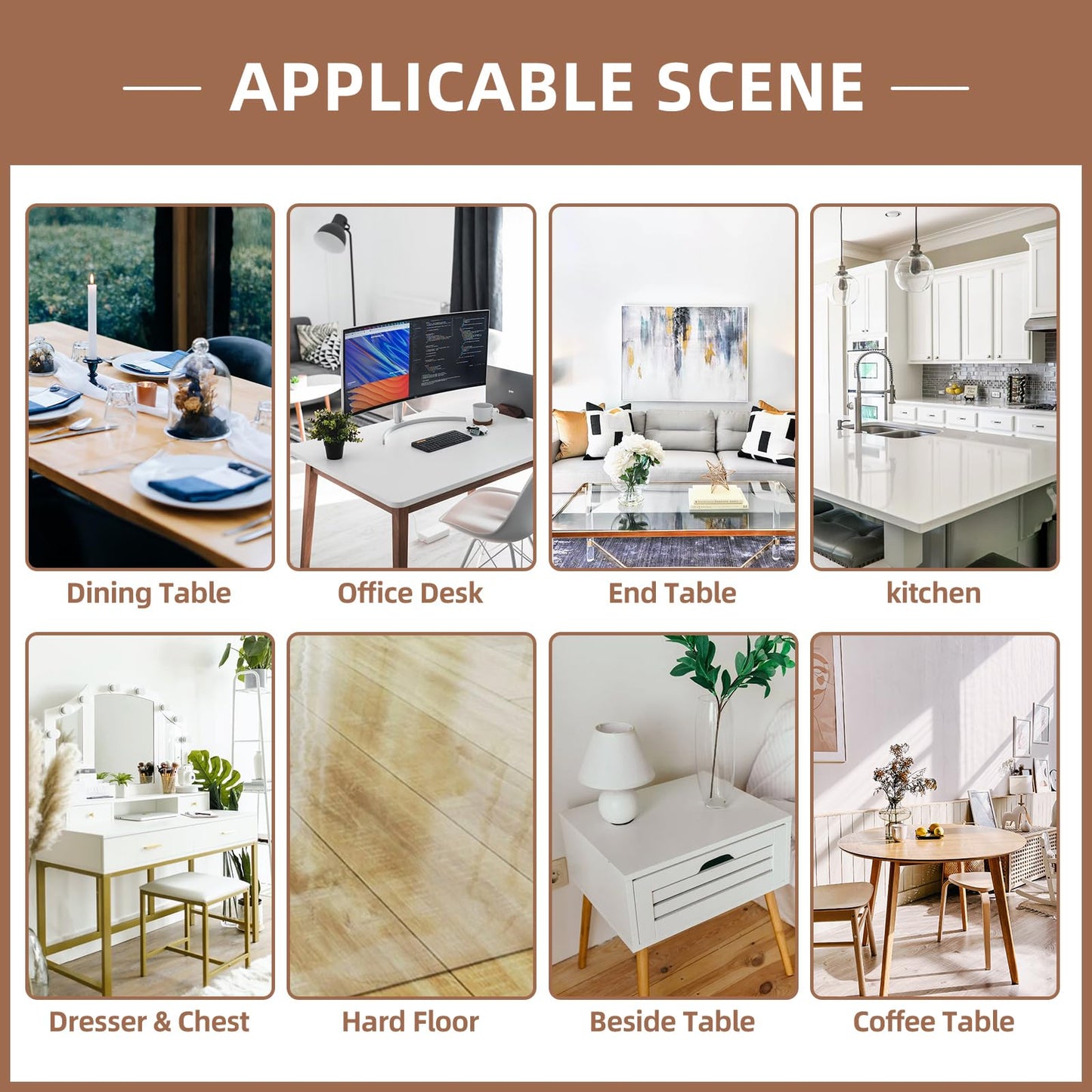 Warmstar Clear Table Protector 2mm Thick, 42 x 80 Inch Clear Table Cover Protector, Plastic Table Cover, Clear Desk Mat Desk Pad, Desk Protector Mat for Coffee Table, Writing Desk, Dining Room