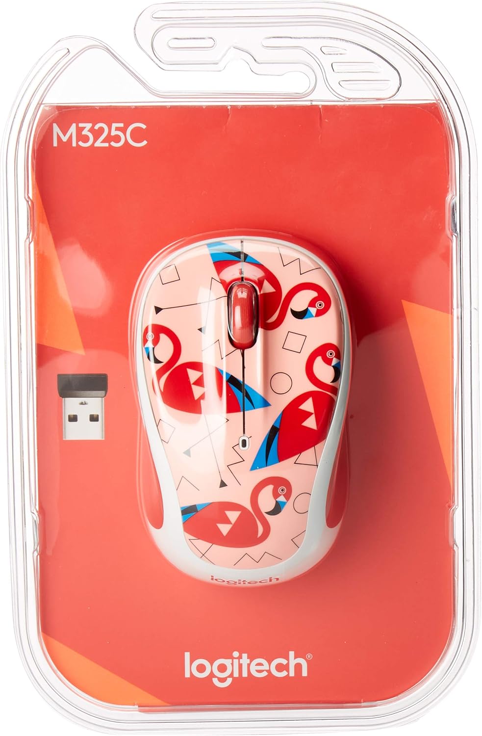 Logitech M325 Wireless Mouse in Vibrant Flamingo Color