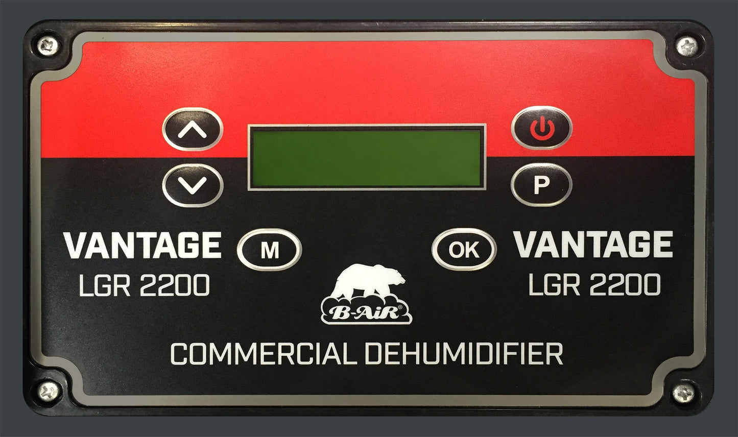 B-Air VG-2200 225 Pint Commercial LGR Dehumidifier for Water Damage Restoration Equipment Mold Remediation, Blue