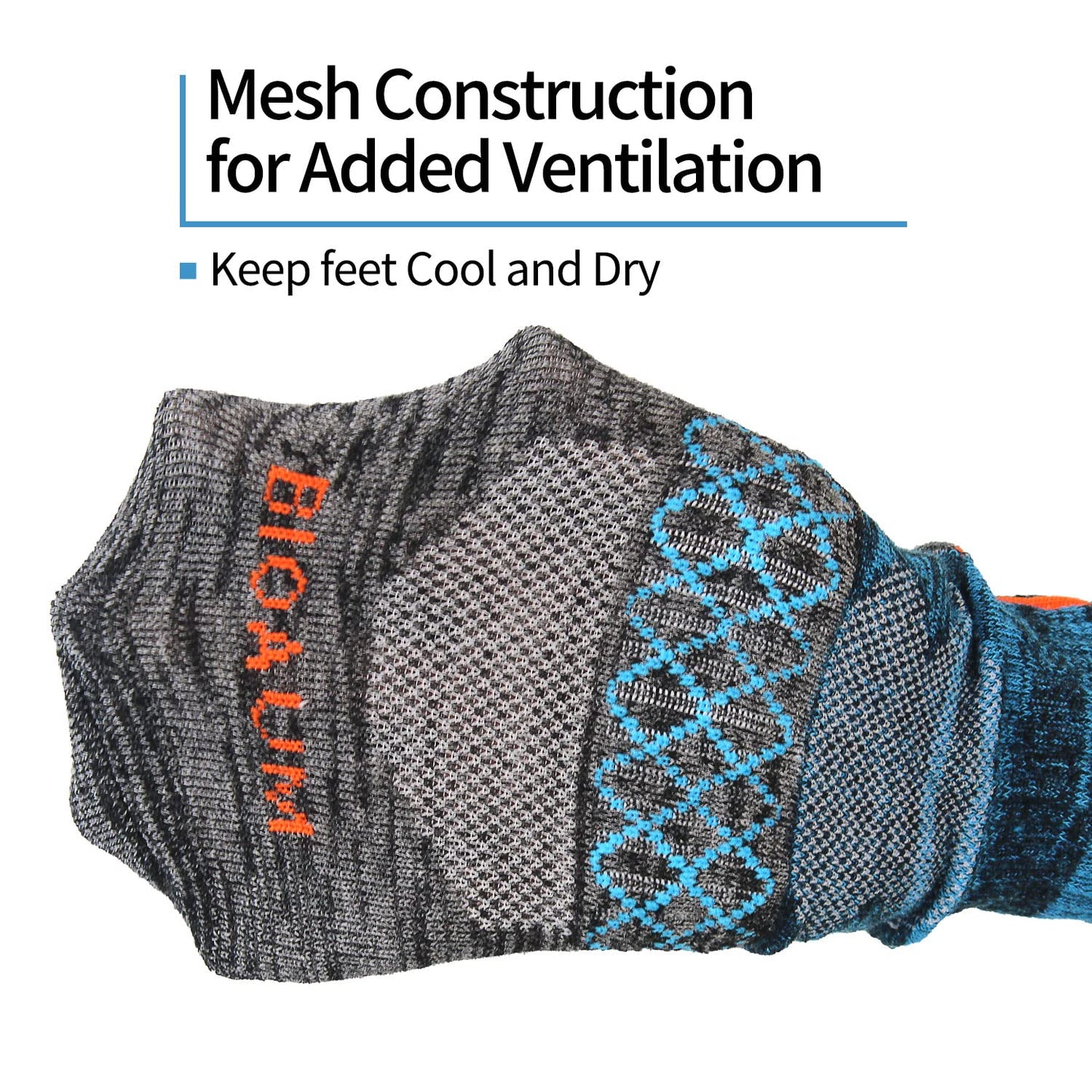 BIOAUM Men's Athletic Socks Size 10-13 - 6 Pairs Cotton Quarter Socks for Running, Workout, Work