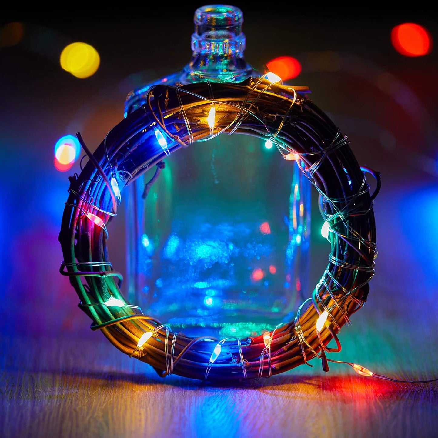 Skiennix Wine Bottle Lights - 10 Pack 20 LED Waterproof Cork Twinkle Lights | Silver Wire Mini Fairy Lights for DIY Party Décor
