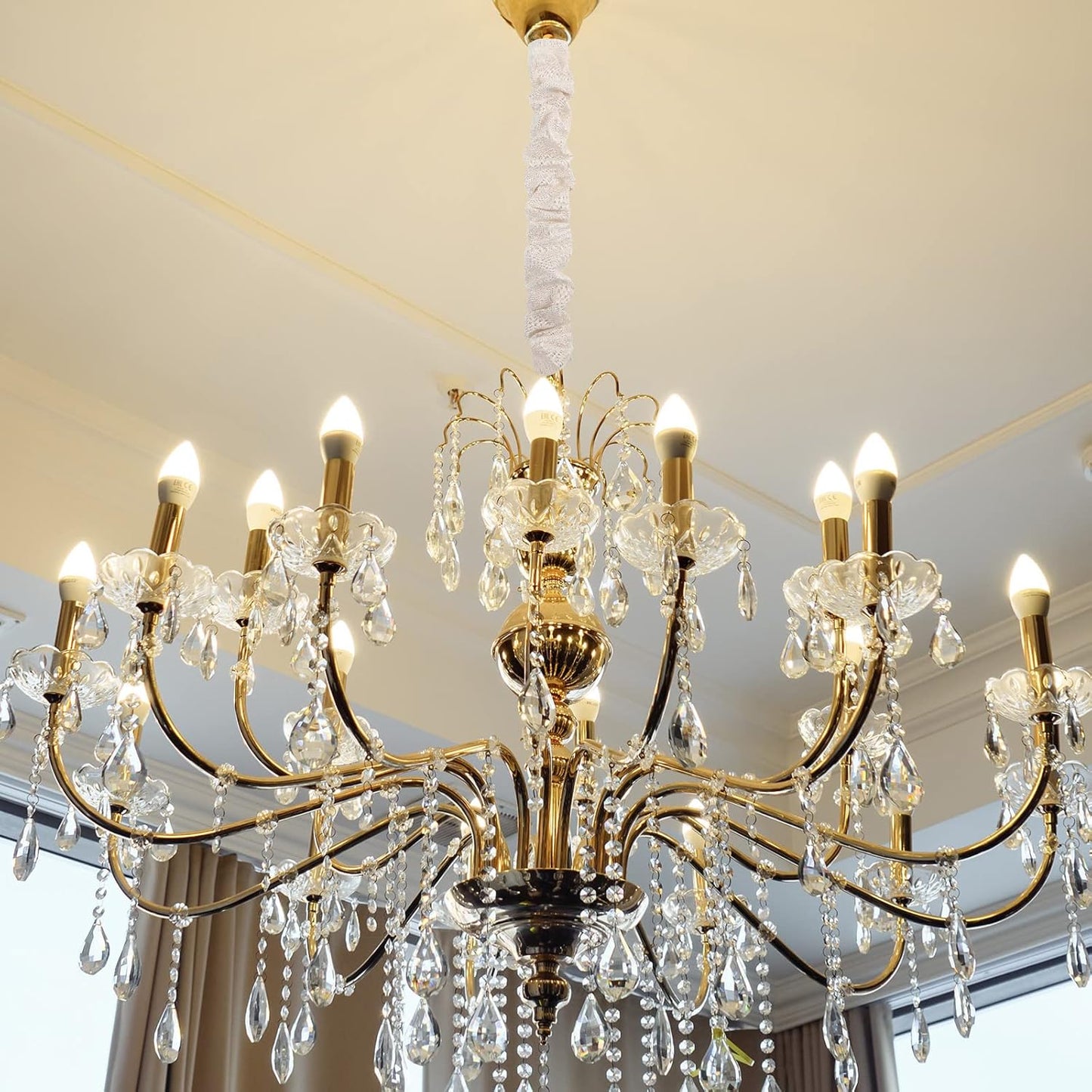 4 6 4 Pcs Fabric Cord Cover Feet and Feet Chain Cable Sleeve Chandelier Lighting Wire Cord Cover for Lamps Light