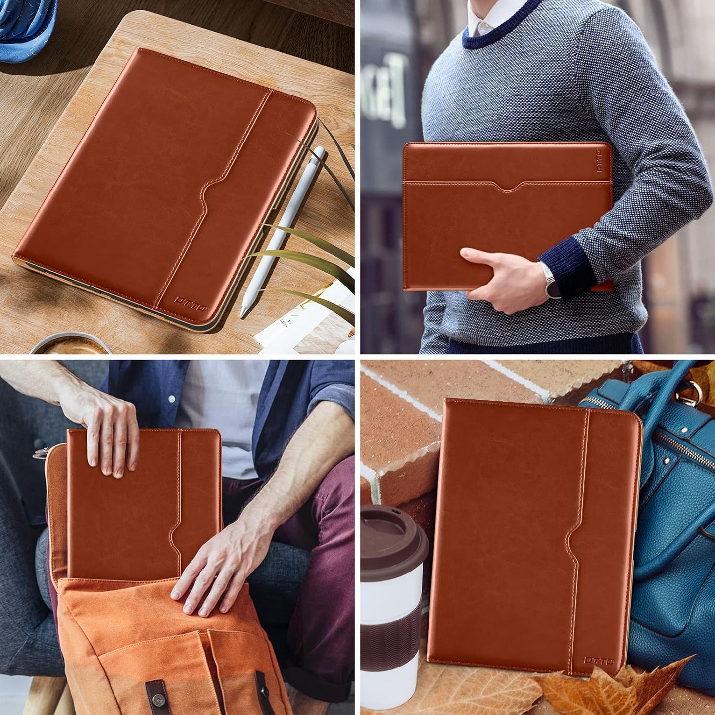 DTTO 12.9 6th 5th 4th 3rd 2022/2021/2020/2018, for iPad Pro / / / Generation Case Premium Leather Folio Stand Cover