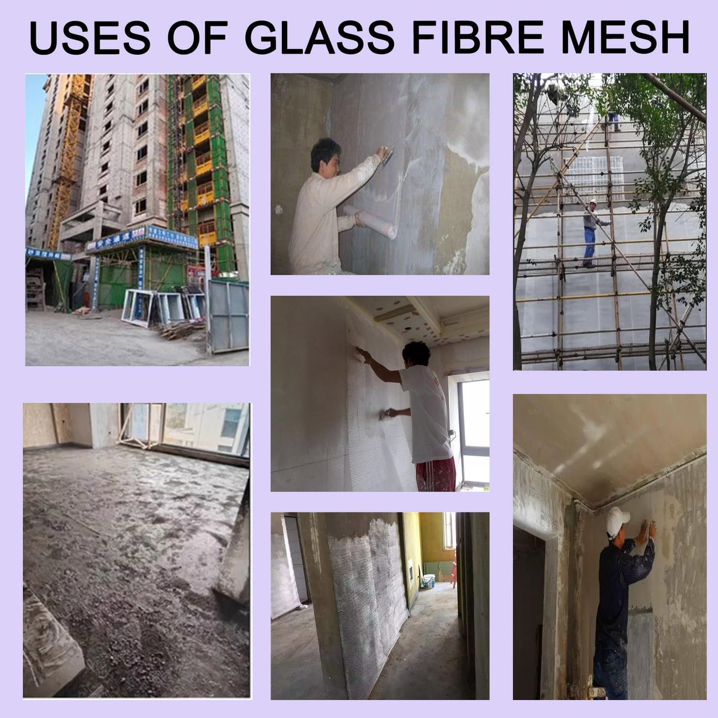 TONZHDA Heavy-Duty Fiberglass Mesh Roll Plastering Mesh Stucco Fibreglass Reinforcing Mesh for Wall Plastering Rendering Tiling Gypsum Seam Repair Large Size 160g/m²(Size:1x100m(3.2ft x 328ft))