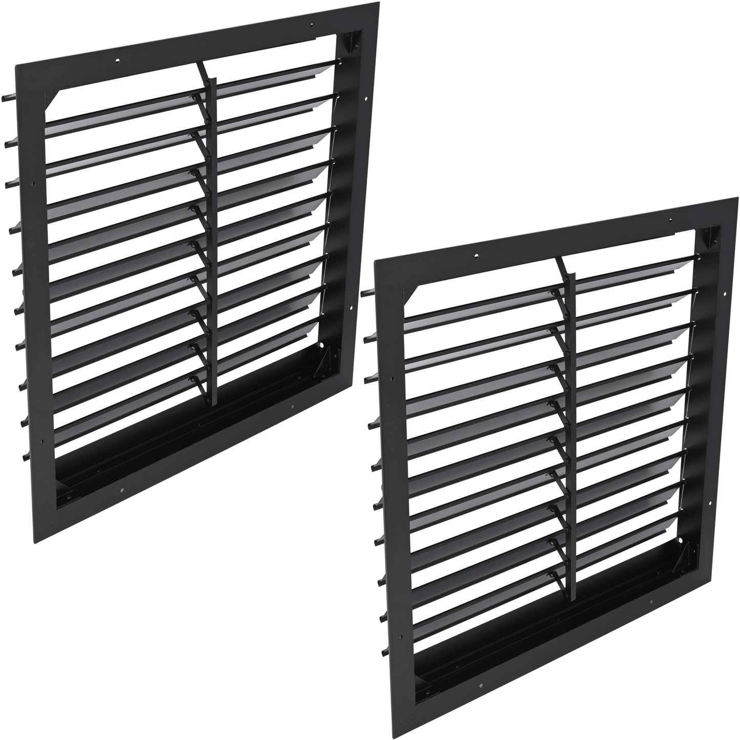 YAGEANNL 20 Inch Automatic Exhaust Shutter Louver Vent, 2Pcs Aluminum Gravity Shutters Louver for Windows Outside, Home Attics, Greenhouse Vent