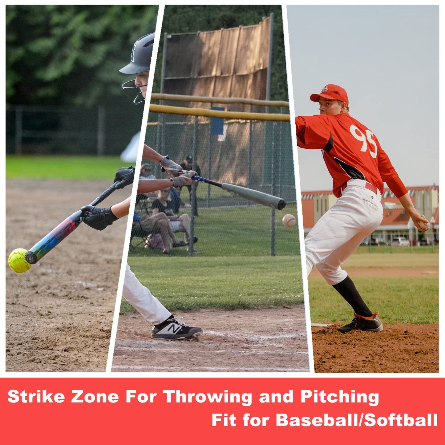 Numbered Strike Zone Target for Baseball Softball net,Throwing Pitching Hitting Batting Catching Practice Targets net with 9 Target Number Zones,Pitcher Accuracy Training Aids Equipment