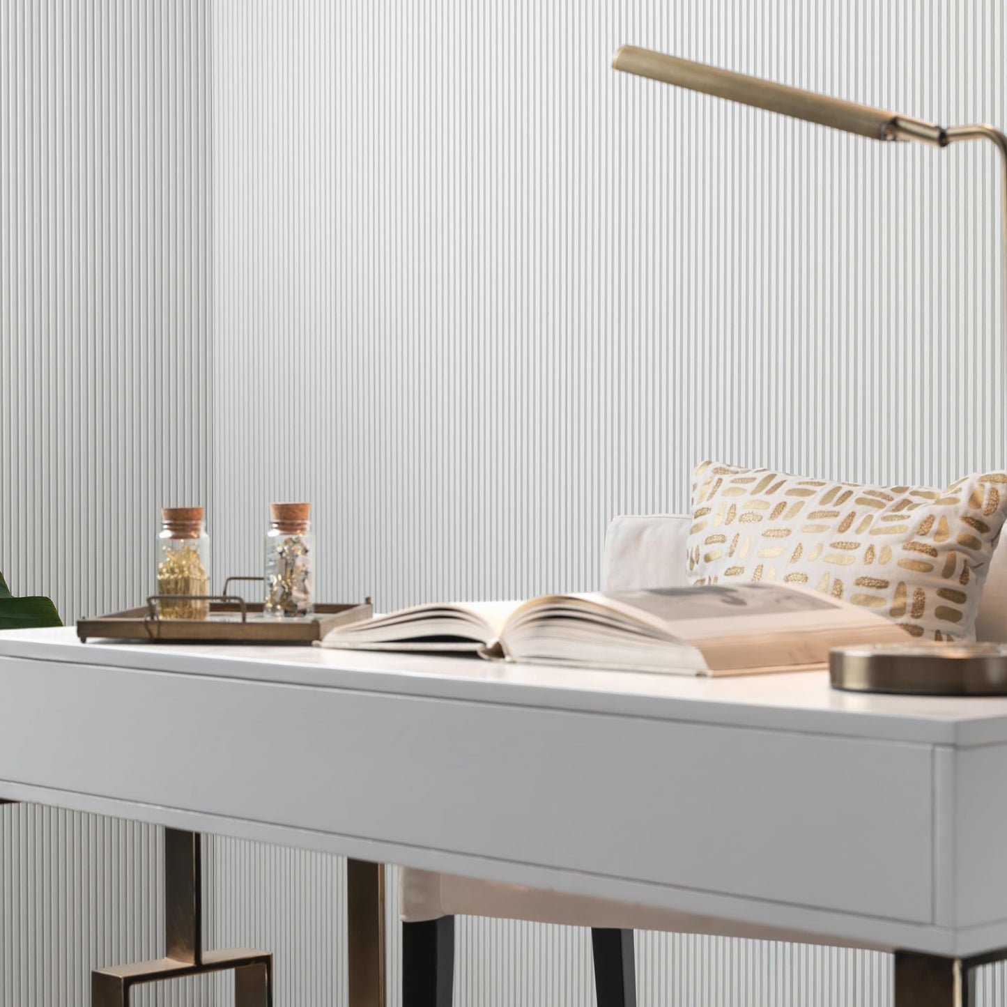 From Plain To Beautiful In Hours C4001-6p Contour Slim Polystyrene Wood Ceiling/Wall Panels 93.7 in x 4.7 in (Covers / 18 sq. ft.), White, 6 Pieces