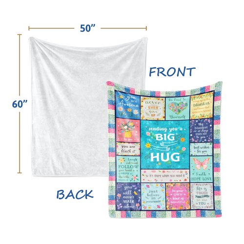 Butonus Get Well Gifts for Women After Surgery, Thinking of You Inspirational Encouragement Feel Better Gifts for Women, Knee Post Surgery Recovery Blanket for Woman, Hug Healing Blanket 60x50in