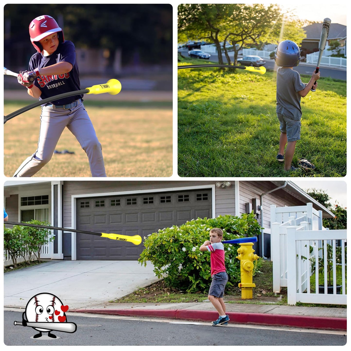 Tomaki Hitting Stick Batting Swing Trainer, Batting Practice Equipment for Baseball and Softball, Ideal One-on-One Coaching Tool for Baseball 54'' (Baseball Swing Trainer)