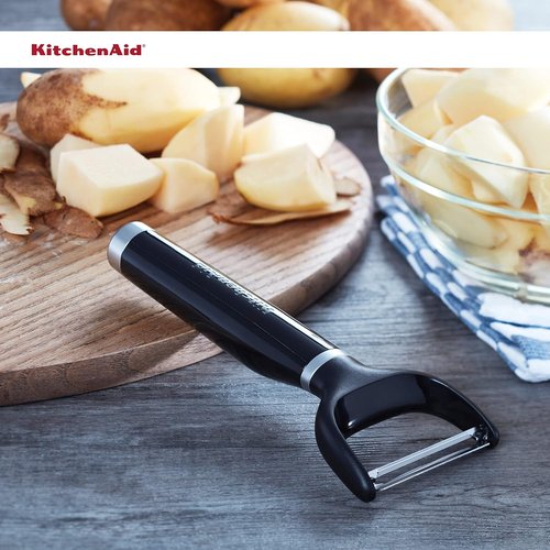 KitchenAid Y Peeler - Ergonomic Handle, Single Edge Blade, Dishwasher Safe with Cover