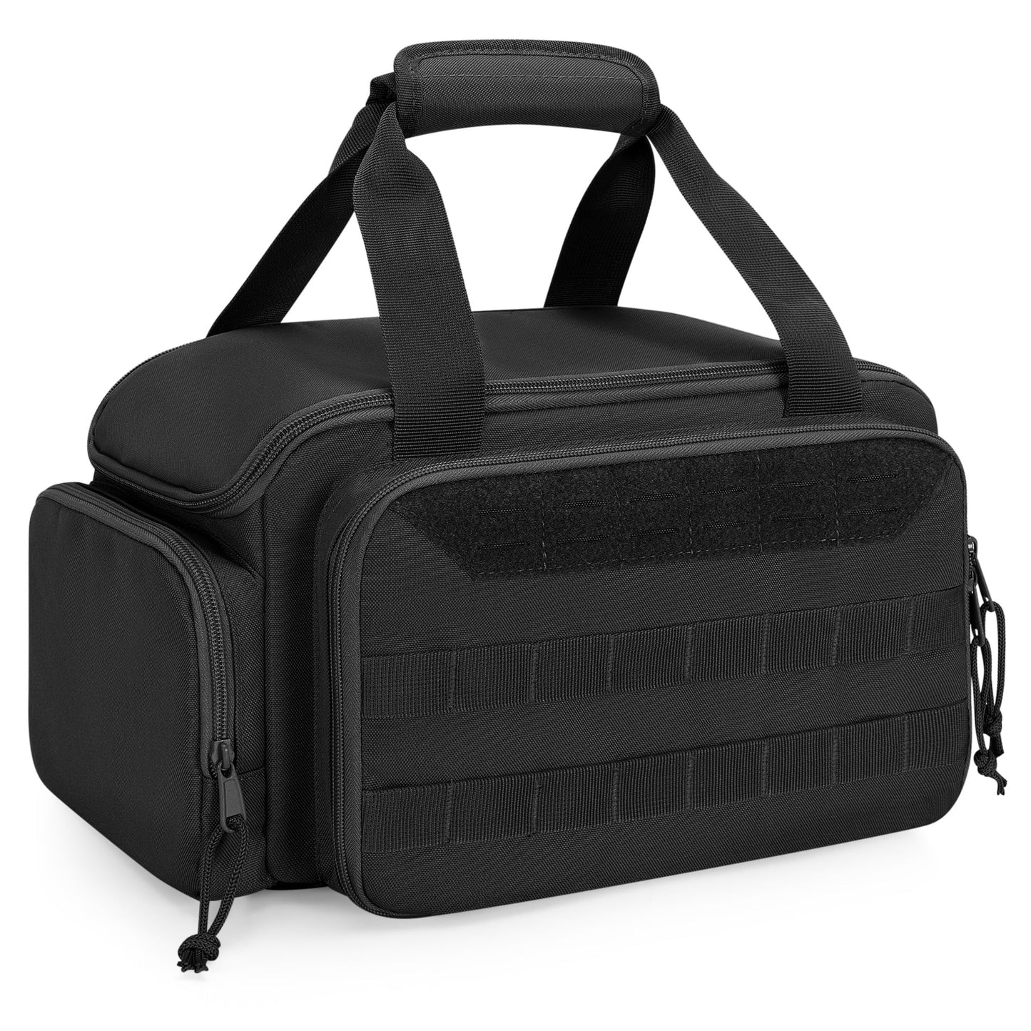 Rexmica 12-Inch Tool Bag with Anti-friction Bottom, Hand Tool Storage Organizer Bag for Men, Tactical Range Bag, Multi-purpose Work Tote for Repairman, Electrician, Carpenters, Handyman, Black