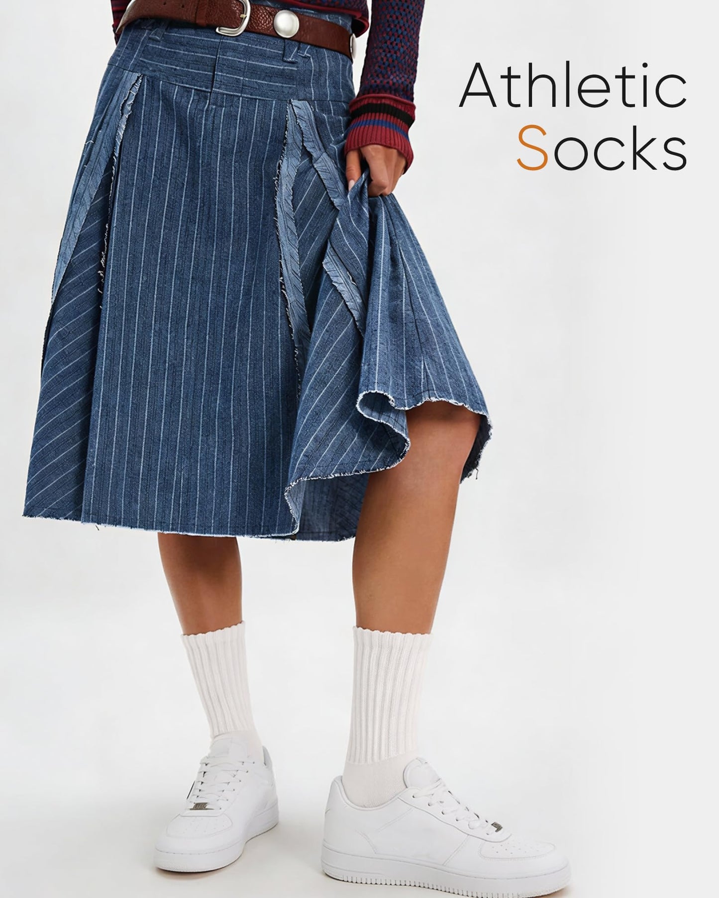 HONGTEYA Slouchy Crew Socks for Women Cozy Cotton Cushioned Boot Athletic Slouch Mid Calf Size 5-11