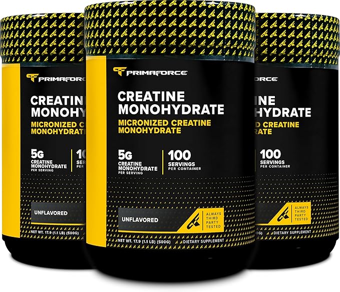 Primaforce Micronized Creatine Monohydrate Powder 500 Grams (1.1 Pounds)