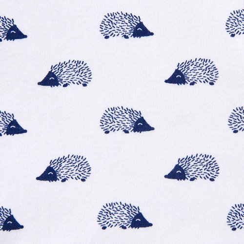 HALO Sleepsack Swaddle - 100% Cotton 3-Way Adjustable Wearable Blanket, Navy Hedgehog, Small (3-6 Months)