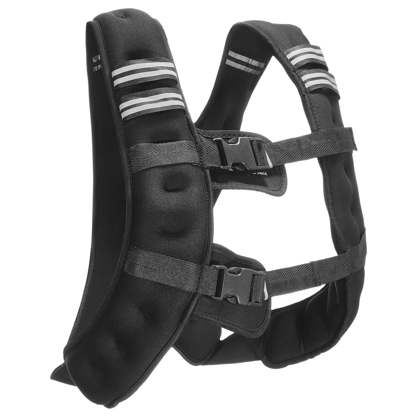 VEVOR Weighted Vest, 12 lbs Weight Vest with Reflective Stripe, Adjustable Buckle Body Weight Vest for Men Women, Workout Equipment for Strength Training, Running, Jogging, Fitness, and Weight Loss