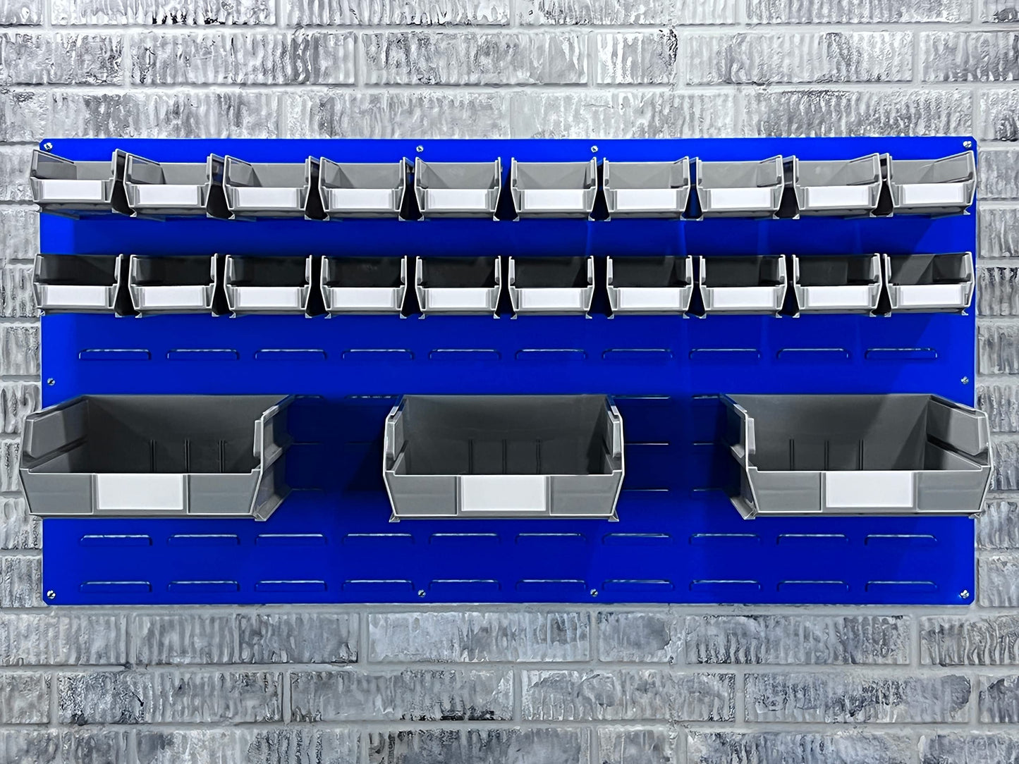 Triton Products LVP-2 LocBin Louvered Panel, 24" x 48", 18 Gauge Steel, Blue