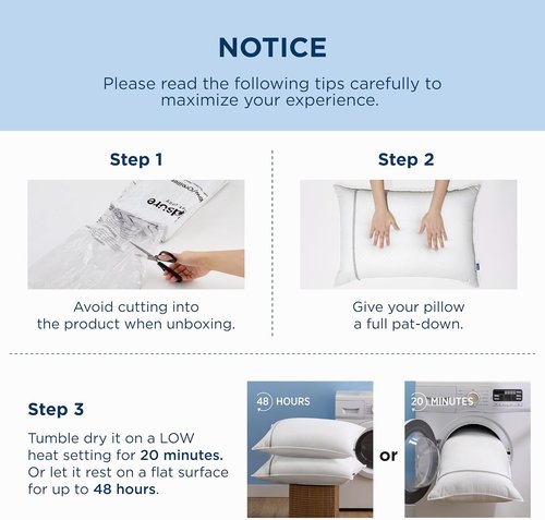 Bedsure Queen Pillows - Luxury Firm Sleeping Pillows with Diamond Design Cover | Fluffy Down Alternative Filling