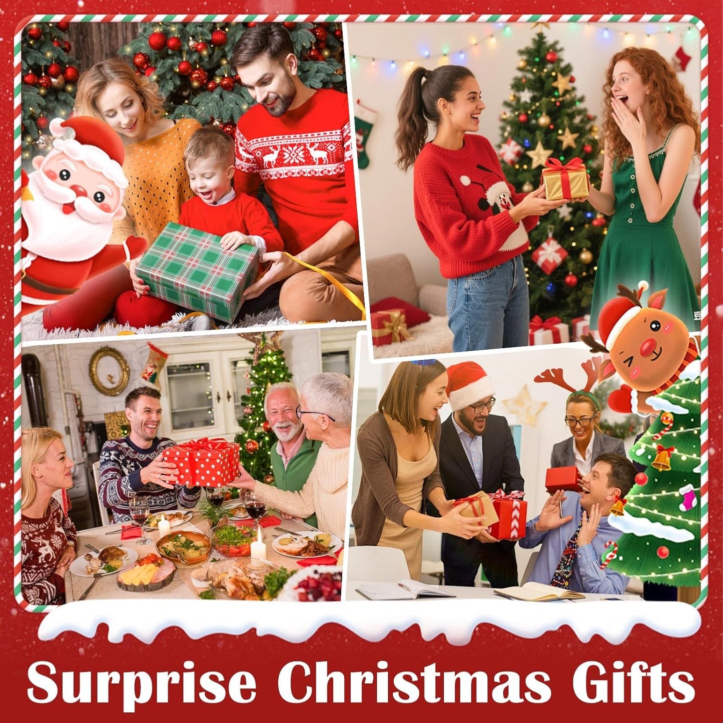 Priddop Christmas Village Scene - Animated Tree with Rotating Snowman & LED Lights | Musical Home Decor