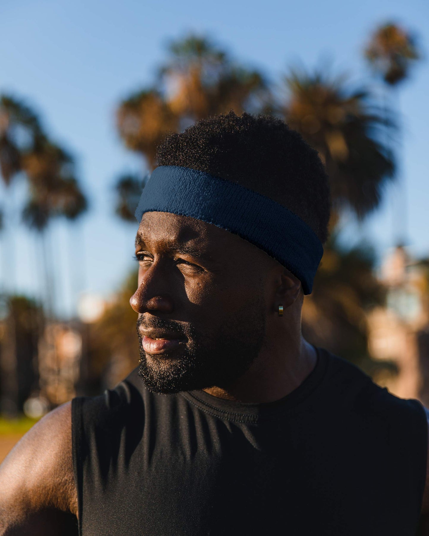 Suddora Workout Headband for Men and Women, Moisture-Wicking Athletic Sweatband, Lightweight Cotton Terry Cloth Bands for Basketball, Tennis, Football, Gym, Running, Cosplay & Costumes (Navy)