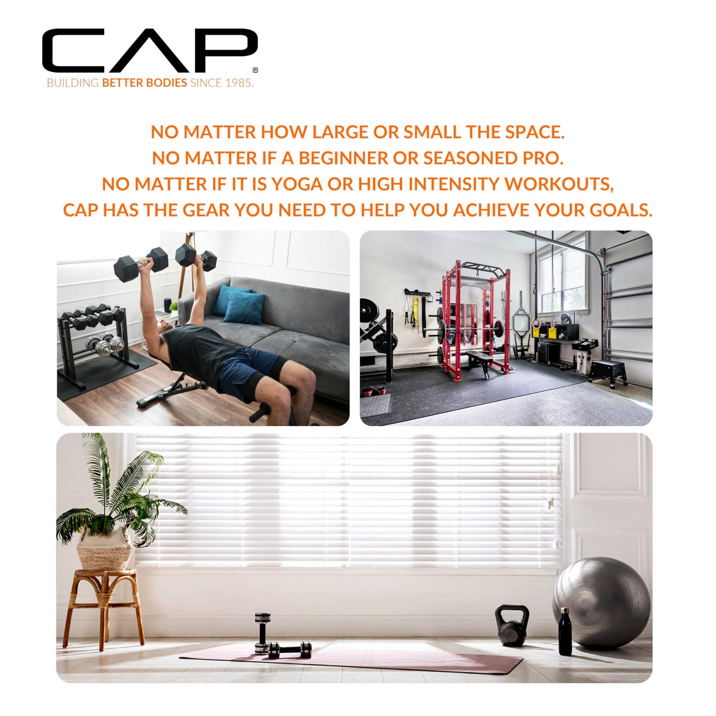 CAP Barbell 45 LB Cement Kettlebell Set – 10 lb, 15 lb & 20 lb Vinyl-Coated Kettlebells for Strength Training, Cardio, Cross Training & Home Gym Workouts