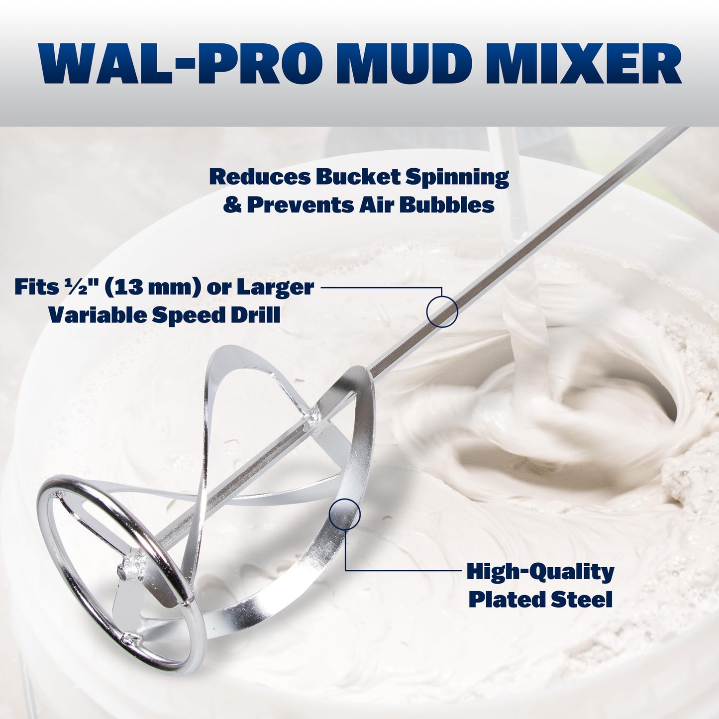 WAL-BOARD TOOLS Deluxe Drywall Finishing Tool Kit, Mud Pan, MultiTool, Taping Knife, Bucket Scoop, Saw, Mud Mixer, DTKFNSH2