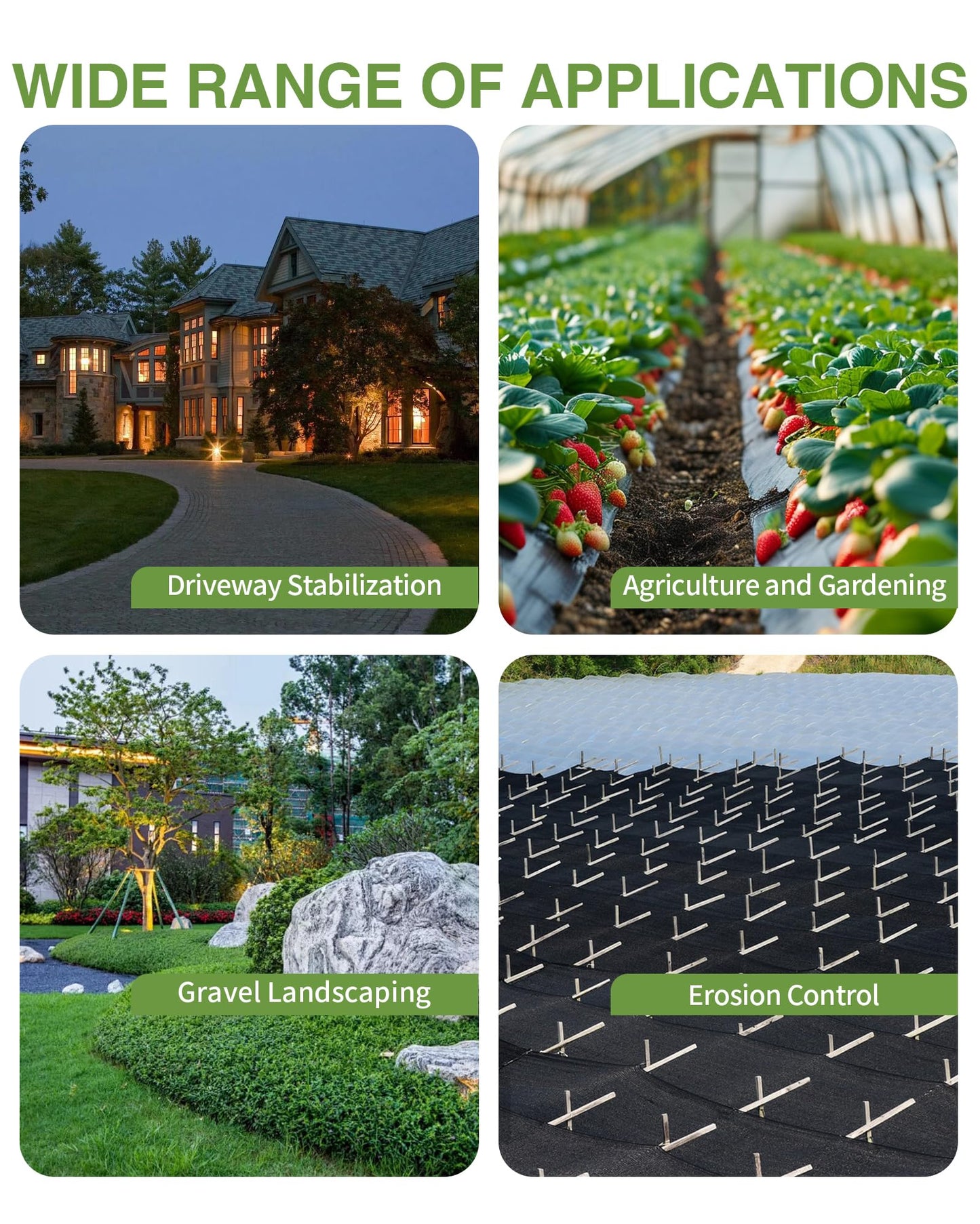 Pterying 6.5ftx300ft Weed Barrier Landscape Fabric Heavy Duty, Premium 3oz Garden Geotextile Fabric, Outdoor Weed Blocker Fabric, for Driveway Mats, Erosion Control, Ground Cover Weed Barrier