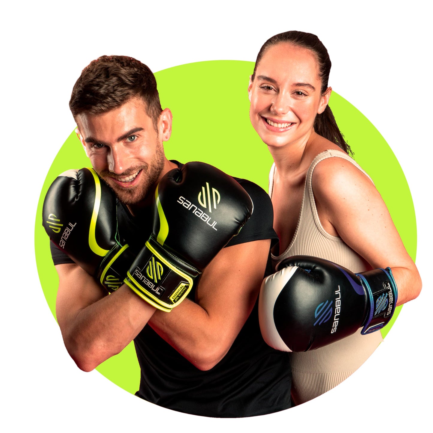 Sanabul Essential Gel Boxing Gloves for Men & Women, Kickboxing MMA, Muay Thai Gloves and Heavy Bag Training Punching & Sparring, Black/Green 12 oz