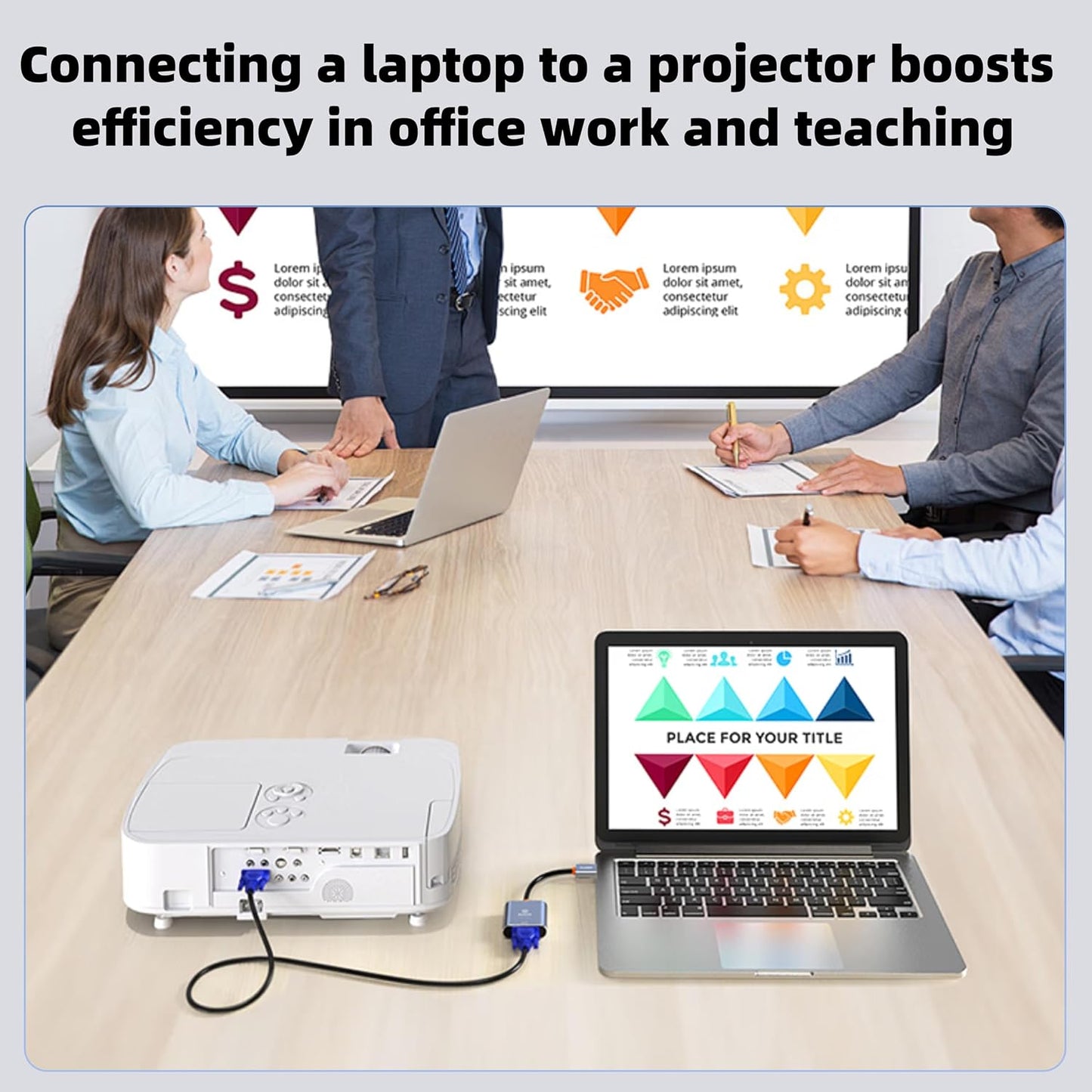 biaze AG6202 1080P Chip HDMI to VGA Adapter, Video Converter for Laptop PC TV Monitor Projector, Gold Plated Connector