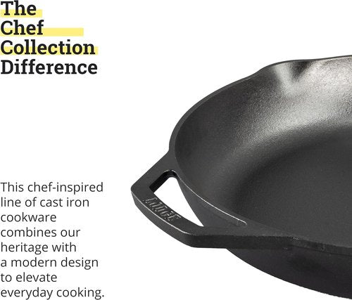 Lodge Chef Collection 14" Skillet - Premium Chef Style Cookware for Perfect Meals