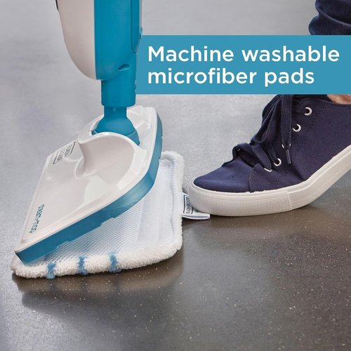 BLACK+DECKER Steam Mop - Powerful Cleaning with Easy Maneuverability - White Finish