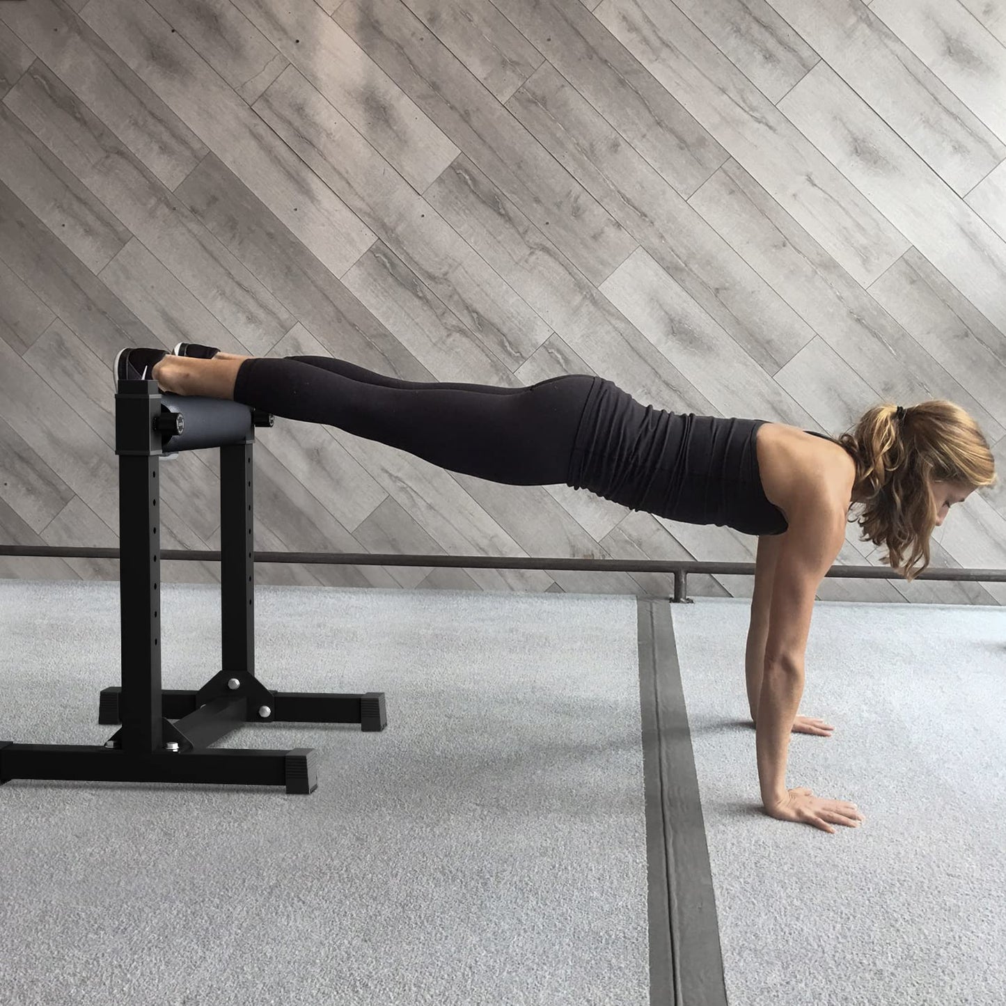 GMWD Bulgarian Split Squat Stand, One Leg Squat Roller, Single Leg Squat Stand, Lower Body Specialty Machine, Black