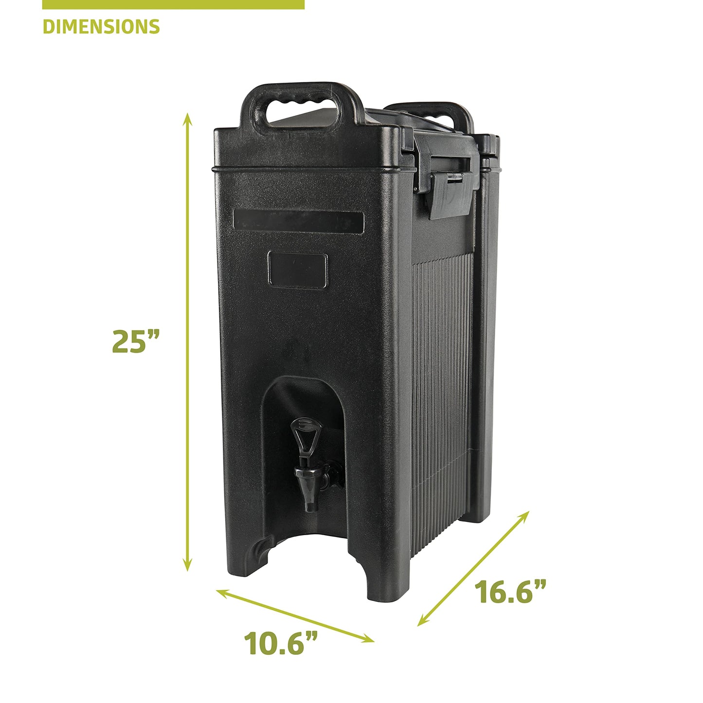 Pearington 5-gal. Insulated Hot and Cold Beverage Server/Dispenser, Black